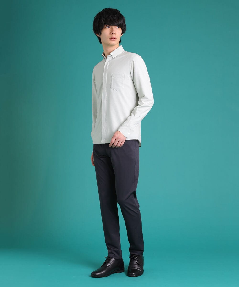 MKBDS57120 MK MICHEL KLEIN HOMME(MKミッシェルクランオム) ドライストレッチシャツ グリーン(30)