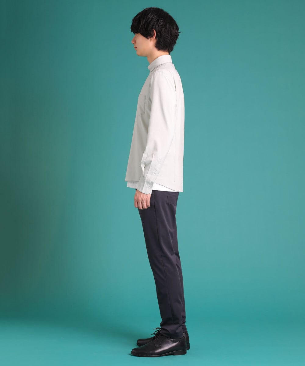 MKBDS57120 MK MICHEL KLEIN HOMME(MKミッシェルクランオム) ドライストレッチシャツ グリーン(30)