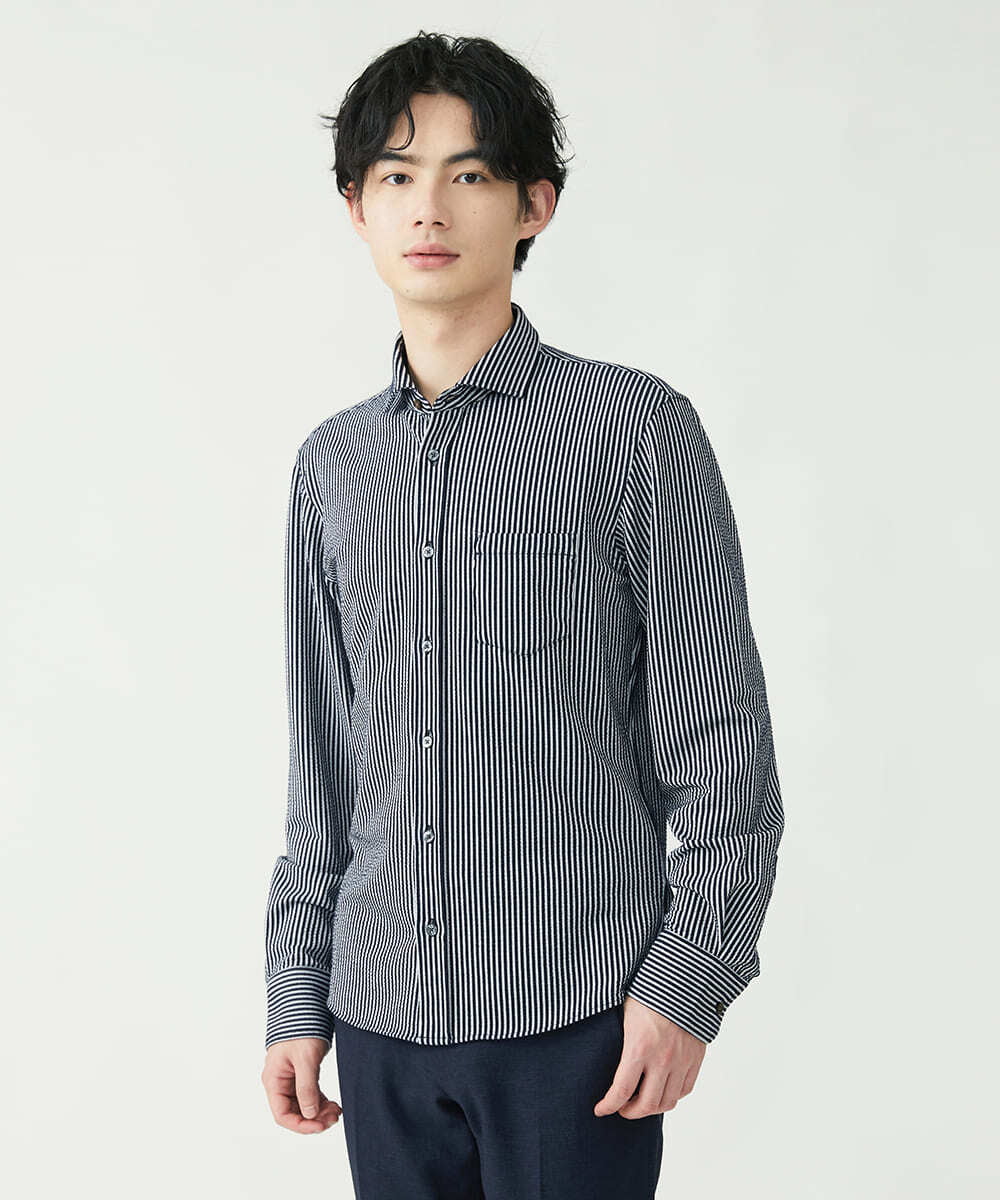 MKBDS60117 MK MICHEL KLEIN HOMME(MKミッシェルクランオム) サッカージャージシャツ ネイビー(57)