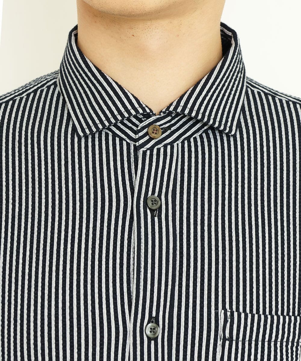 MKBDS60117 MK MICHEL KLEIN HOMME(MKミッシェルクランオム) サッカージャージシャツ ネイビー(57)