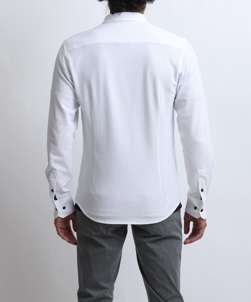 MKBDS60117 MK MICHEL KLEIN HOMME(MKミッシェルクランオム) サッカージャージシャツ ホワイト(90)