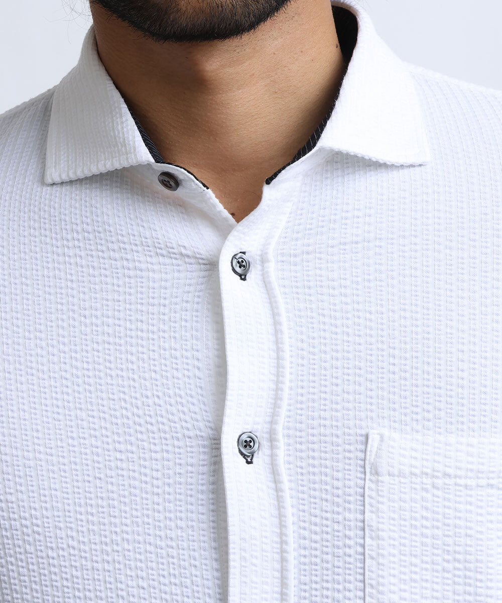 MKBDS60117 MK MICHEL KLEIN HOMME(MKミッシェルクランオム) サッカージャージシャツ ホワイト(90)