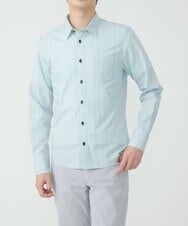 MKBDS69120 MK MICHEL KLEIN HOMME(MKミッシェルクランオム) アンティークドビーシャツ グリーン(30)