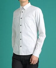 MKBDS69120 MK MICHEL KLEIN HOMME(MKミッシェルクランオム) アンティークドビーシャツ ホワイト(90)