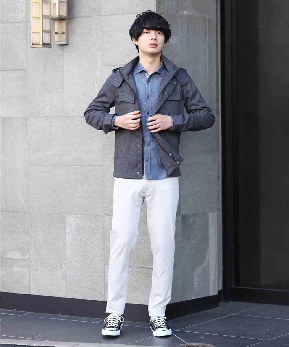 MKBDS70100 MK MICHEL KLEIN HOMME(MKミッシェルクランオム) 【WEB限定】リバーストライプシャツ ブルー(55)