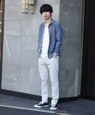 MKBDS70100 MK MICHEL KLEIN HOMME(MKミッシェルクランオム) 【WEB限定】リバーストライプシャツ ブルー(55)
