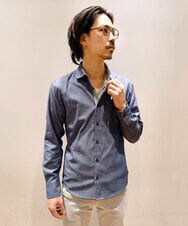 MKBDS70100 MK MICHEL KLEIN HOMME(MKミッシェルクランオム) 【WEB限定】リバーストライプシャツ ブルー(55)