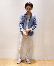 MKBDS70100 MK MICHEL KLEIN HOMME(MKミッシェルクランオム) 【WEB限定】リバーストライプシャツ ブルー(55)