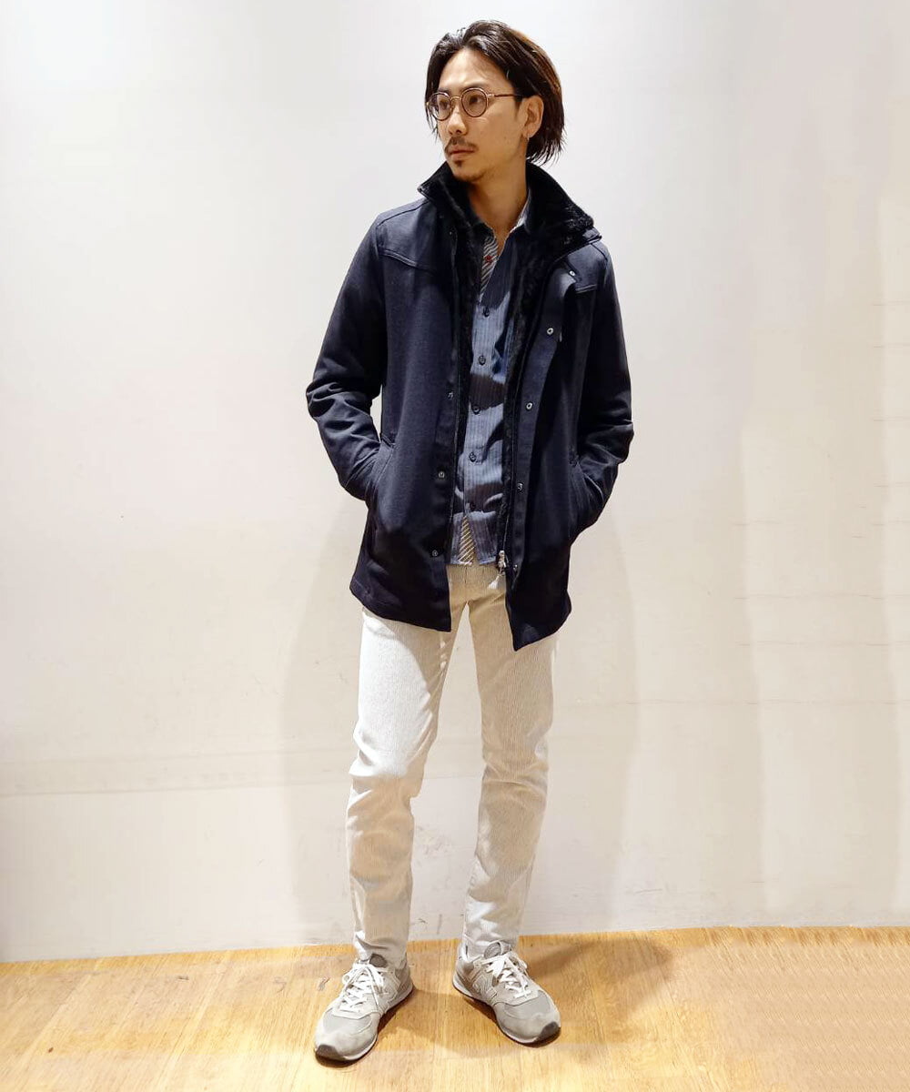 MKBDS70100 MK MICHEL KLEIN HOMME(MKミッシェルクランオム) 【WEB限定】リバーストライプシャツ ブルー(55)