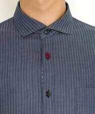 MKBDS70100 MK MICHEL KLEIN HOMME(MKミッシェルクランオム) 【WEB限定】リバーストライプシャツ ブルー(55)