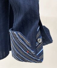 MKBDS70100 MK MICHEL KLEIN HOMME(MKミッシェルクランオム) 【WEB限定】リバーストライプシャツ ネイビー(57)
