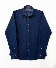 MKBDS70100 MK MICHEL KLEIN HOMME(MKミッシェルクランオム) 【WEB限定】リバーストライプシャツ ネイビー(57)