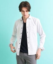 MKBDS70100 MK MICHEL KLEIN HOMME(MKミッシェルクランオム) 【WEB限定】リバーストライプシャツ ホワイト(90)