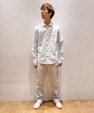 MKBDS70100 MK MICHEL KLEIN HOMME(MKミッシェルクランオム) 【WEB限定】リバーストライプシャツ ホワイト(90)