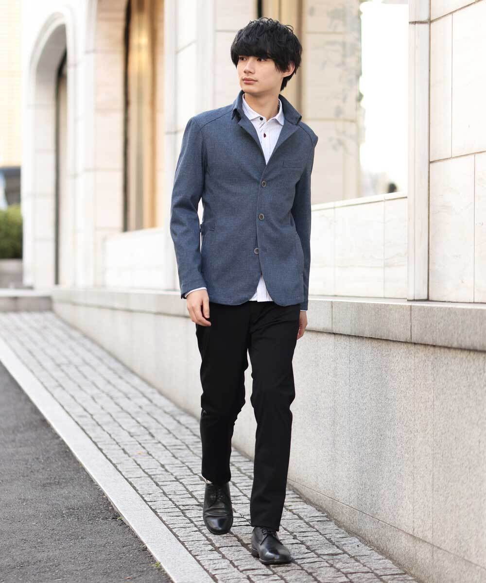 MKBDS70100 MK MICHEL KLEIN HOMME(MKミッシェルクランオム) 【WEB限定】リバーストライプシャツ ホワイト(90)