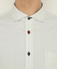 MKBDS70100 MK MICHEL KLEIN HOMME(MKミッシェルクランオム) 【WEB限定】リバーストライプシャツ ホワイト(90)