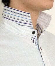 MKBDS70100 MK MICHEL KLEIN HOMME(MKミッシェルクランオム) 【WEB限定】リバーストライプシャツ ホワイト(90)