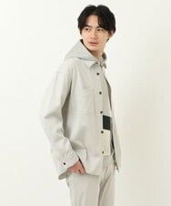 MKBDU04130 MK MICHEL KLEIN HOMME(MKミッシェルクランオム) ストレッチシャツブルゾン アイボリー(80)