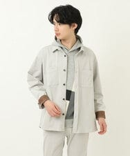 MKBDU04130 MK MICHEL KLEIN HOMME(MKミッシェルクランオム) ストレッチシャツブルゾン アイボリー(80)