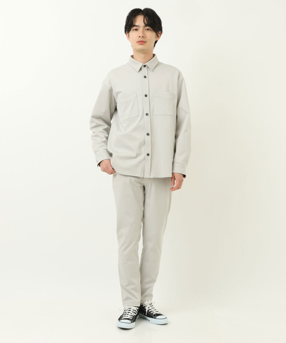 MKBDU04130 MK MICHEL KLEIN HOMME(MKミッシェルクランオム) ストレッチシャツブルゾン アイボリー(80)