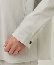MKBDU04130 MK MICHEL KLEIN HOMME(MKミッシェルクランオム) ストレッチシャツブルゾン アイボリー(80)