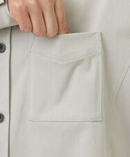 MKBDU04130 MK MICHEL KLEIN HOMME(MKミッシェルクランオム) ストレッチシャツブルゾン アイボリー(80)