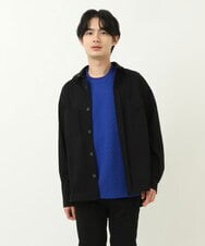 MKBDU04130 MK MICHEL KLEIN HOMME(MKミッシェルクランオム) ストレッチシャツブルゾン ブラック(94)