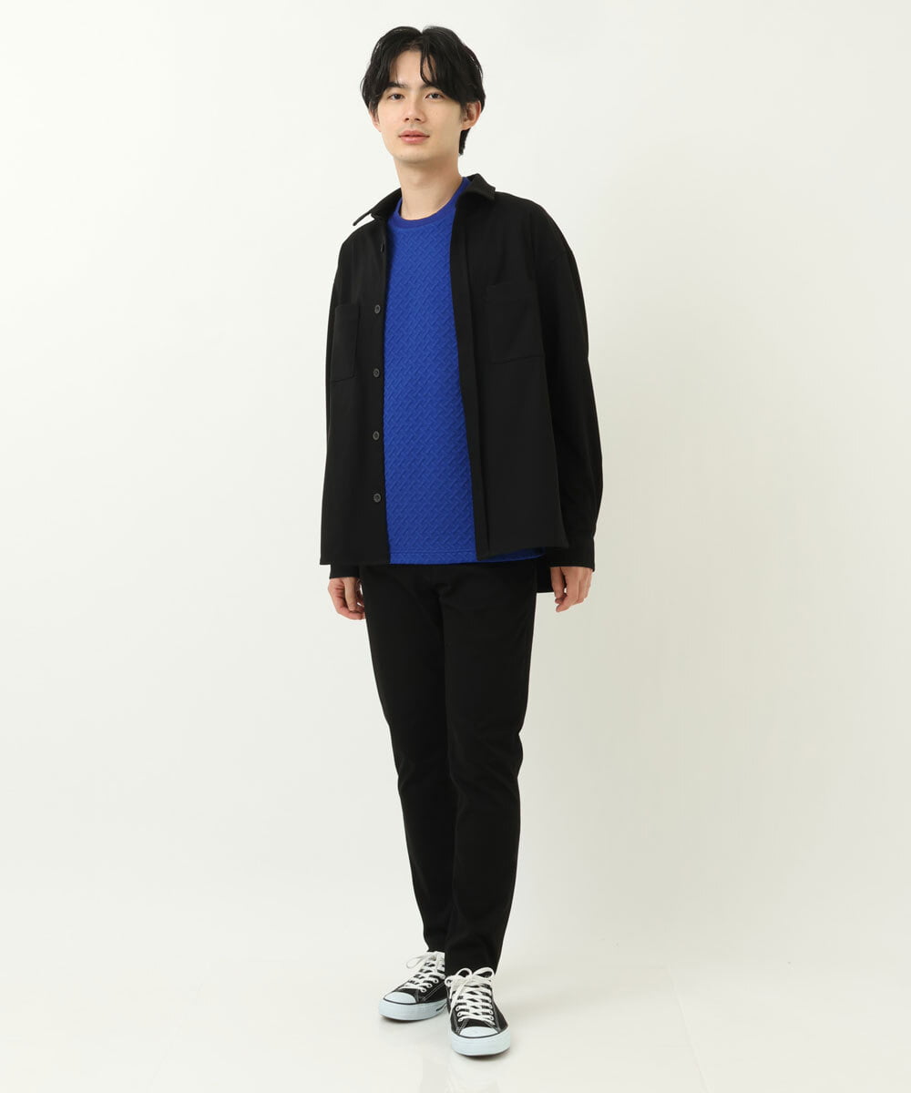 MKBDU04130 MK MICHEL KLEIN HOMME(MKミッシェルクランオム) ストレッチシャツブルゾン ブラック(94)