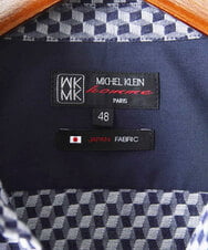 MKBDV51140 MK MICHEL KLEIN HOMME(MKミッシェルクランオム) キューブジャガードシャツ ネイビー(57)
