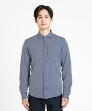 MKBDV65140 MK MICHEL KLEIN HOMME(MKミッシェルクランオム) クールマックスサッカーシャツ ネイビー(58)