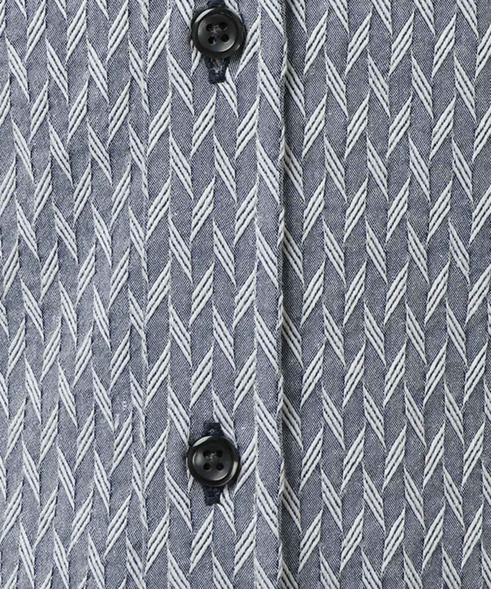 MKBFS63130 MK MICHEL KLEIN HOMME(MKミッシェルクランオム) SOLOTEXフェザーへリンボンシャツ ライトブルー(50)