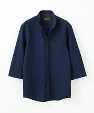 MKBFS63130 MK MICHEL KLEIN HOMME(MKミッシェルクランオム) SOLOTEXフェザーへリンボンシャツ ネイビー(57)