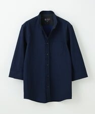 MKBFS63130 MK MICHEL KLEIN HOMME(MKミッシェルクランオム) フェザーへリンボンシャツ ネイビー(57)
