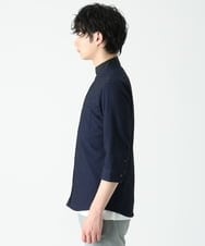 MKBFS63130 MK MICHEL KLEIN HOMME(MKミッシェルクランオム) SOLOTEXフェザーへリンボンシャツ ネイビー(57)