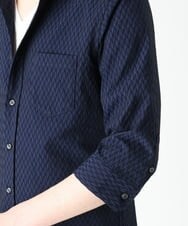 MKBFS63130 MK MICHEL KLEIN HOMME(MKミッシェルクランオム) SOLOTEXフェザーへリンボンシャツ ネイビー(57)