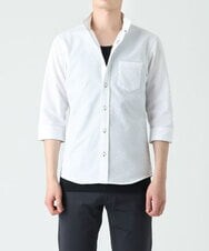 MKBFS63130 MK MICHEL KLEIN HOMME(MKミッシェルクランオム) SOLOTEXフェザーへリンボンシャツ ホワイト(90)