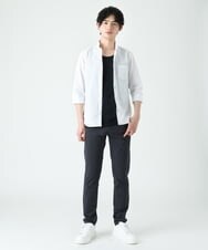 MKBFS63130 MK MICHEL KLEIN HOMME(MKミッシェルクランオム) SOLOTEXフェザーへリンボンシャツ ホワイト(90)