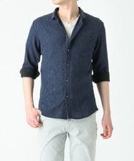 MKBFU21130 MK MICHEL KLEIN HOMME(MKミッシェルクランオム) ドライヨウリュウシャツ ネイビー(57)