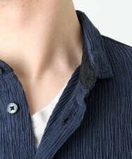 MKBFU21130 MK MICHEL KLEIN HOMME(MKミッシェルクランオム) ドライヨウリュウシャツ ネイビー(57)
