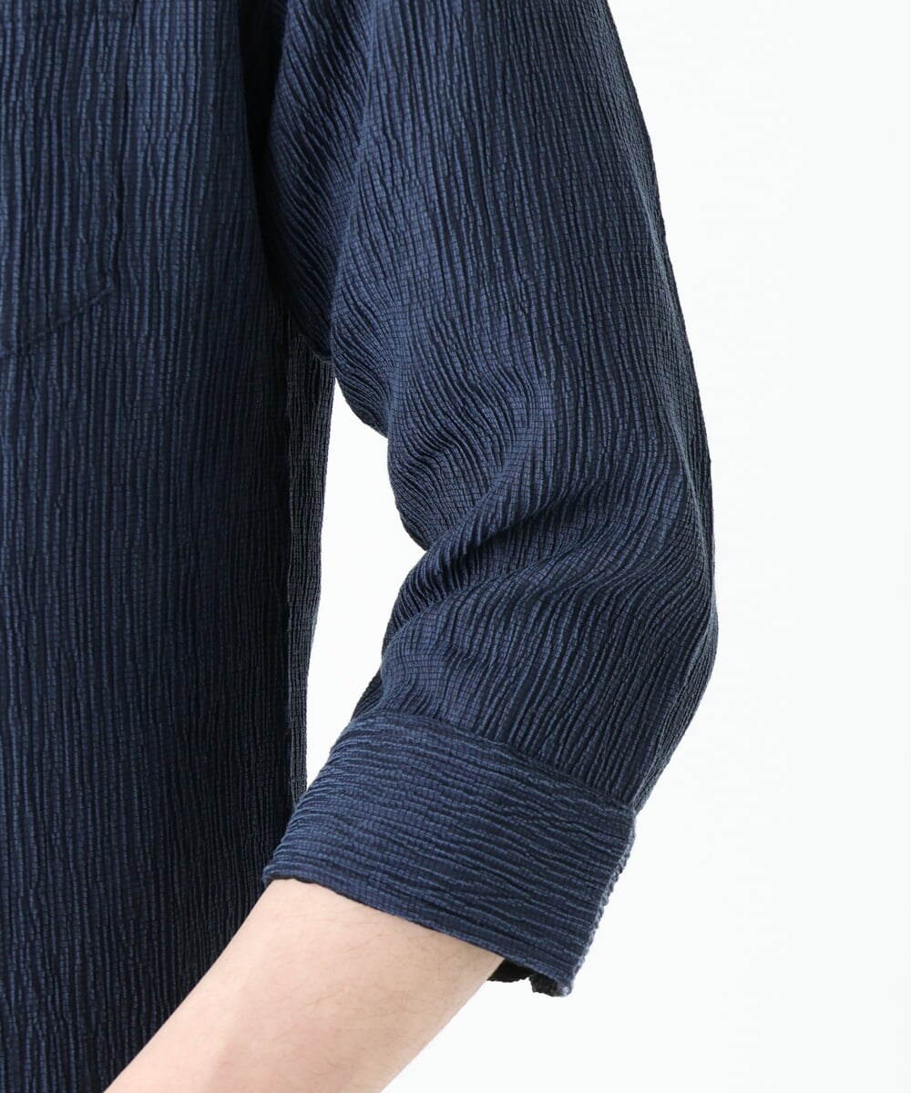 MKBFU21130 MK MICHEL KLEIN HOMME(MKミッシェルクランオム) ドライヨウリュウシャツ ネイビー(57)