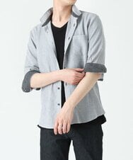 MKBFU21130 MK MICHEL KLEIN HOMME(MKミッシェルクランオム) ドライヨウリュウシャツ ライトグレー(91)