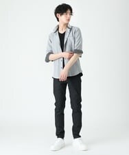 MKBFU21130 MK MICHEL KLEIN HOMME(MKミッシェルクランオム) ドライヨウリュウシャツ ライトグレー(91)