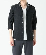 MKBFU21130 MK MICHEL KLEIN HOMME(MKミッシェルクランオム) ドライヨウリュウシャツ ブラック(94)