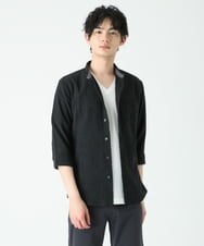 MKBFU21130 MK MICHEL KLEIN HOMME(MKミッシェルクランオム) ドライヨウリュウシャツ ブラック(94)