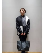MKBFU80095 MK MICHEL KLEIN HOMME(MKミッシェルクランオム) ブロック切り替えシャツ ブラック(94)