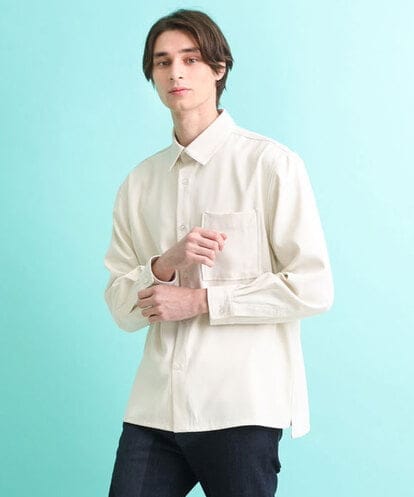 MKBFU85130 MK MICHEL KLEIN HOMME サテンプリーツシャツ