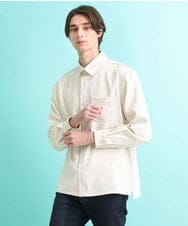 MKBFU85130 MK MICHEL KLEIN HOMME(MKミッシェルクランオム) サテンプリーツシャツ ホワイト(90)