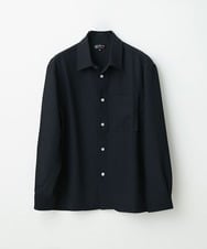 MKBFU85130 MK MICHEL KLEIN HOMME(MKミッシェルクランオム) サテンプリーツシャツ ブラック(94)