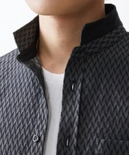 MKBFV63130 MK MICHEL KLEIN HOMME(MKミッシェルクランオム) 【日本製生地/ONOFF対応】七分袖シャツ/SOLOTEXフェザーへリンボン ダークグレー