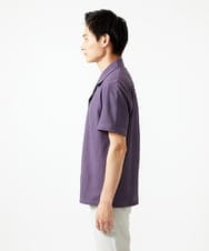 MKBGA03090 MK MICHEL KLEIN HOMME(MKミッシェルクランオム) オープンカラーシャツ / シアーラッセル  パープル